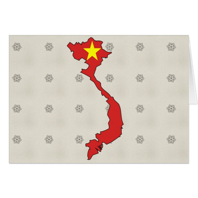 Vietnam Flag Map full size (Front Horizontal)