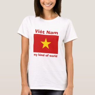 Vietnam Flag + Map + Text T-Shirt
