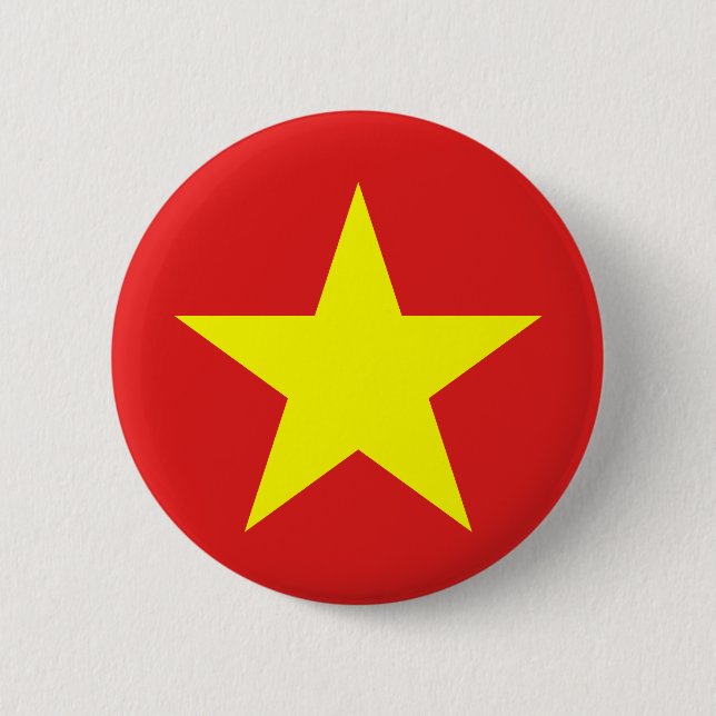 Vietnam Flag Round Button (Front)