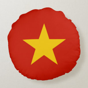 Vietnam flag round pillow
