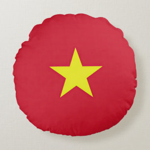 Vietnam flag round pillow