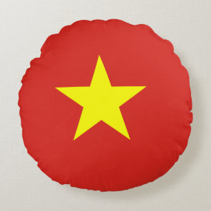 Vietnam flag round pillow