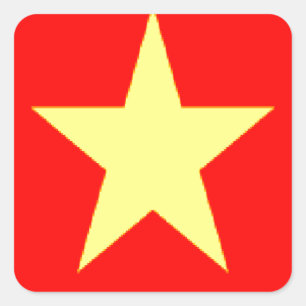 vietnam flag square sticker