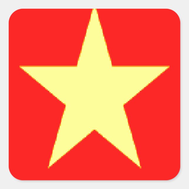 vietnam flag square sticker (Front)