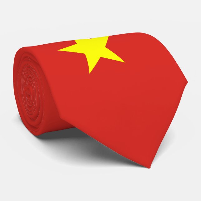 Vietnam Flag Tie (Rolled)
