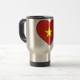 Vietnam flag travel mug