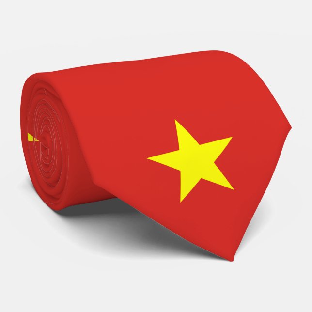 Vietnam flag Vietnamese star Tie (Rolled)