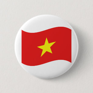 Vietnam Flag Wave 2 Inch Round Button