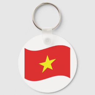 Vietnam Flag Wave Keychain