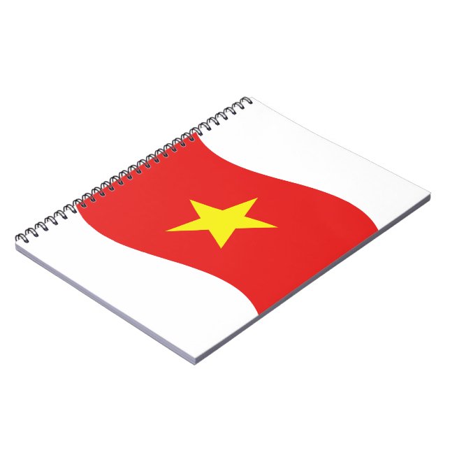 Vietnam Flag Wave Notebook (Left Side)