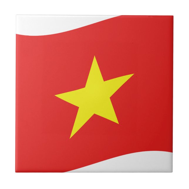 Vietnam Flag Wave Tile (Front)