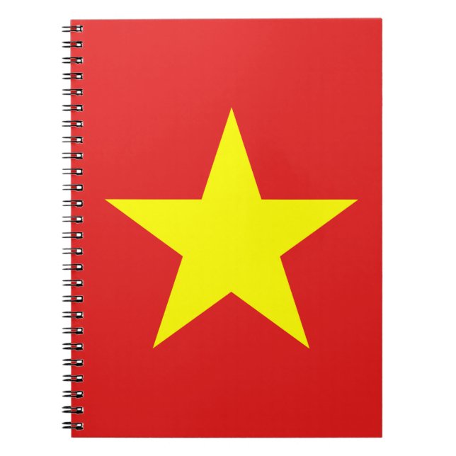 Vietnam Flag Yellow Star Notebook (Front)