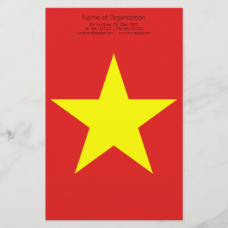 Vietnam Flag Yellow Star personalized Stationery