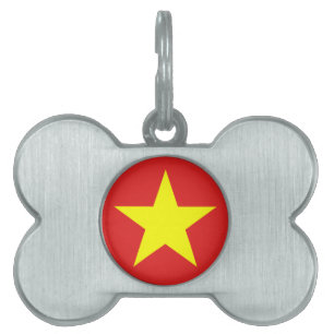 Vietnam Flag Yellow Star pet's Tag