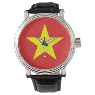 Vietnam Flag  Yellow Star Watch