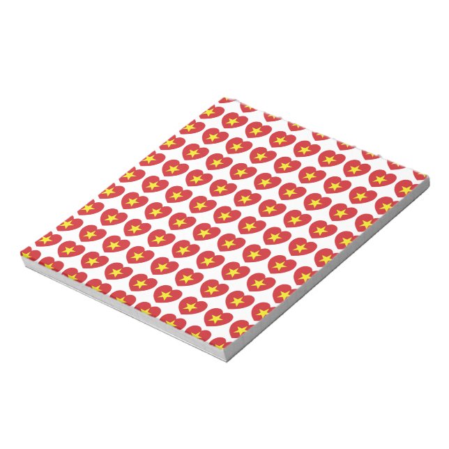 Vietnam Heart Flag Notepad (Rotated)