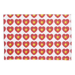 Vietnam Heart Flag Pillowcase