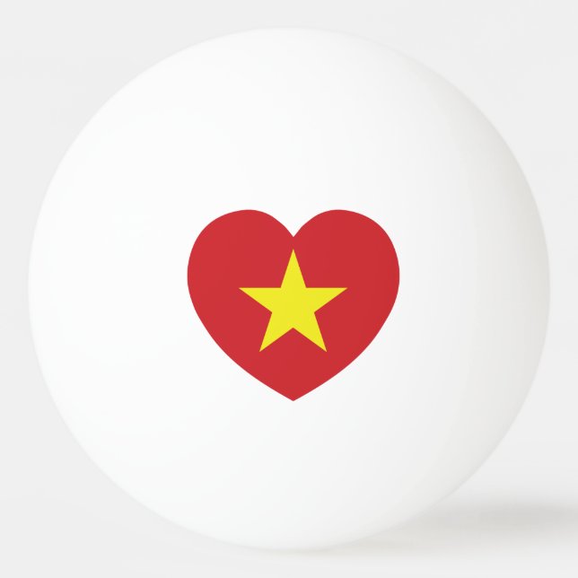 Vietnam Heart Flag Ping Pong Ball (Front)