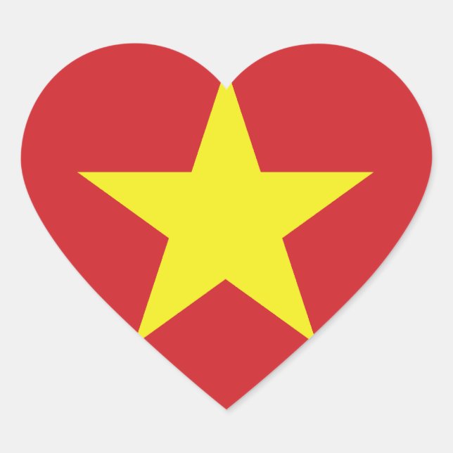 Vietnam Heart Flag Sticker (Front)