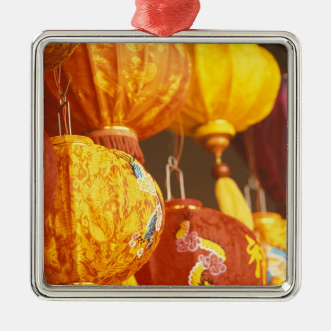 Vietnam, Hoi An Large lanterns, souvenirs Metal Ornament (Front)