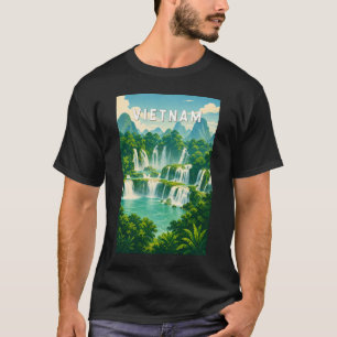 Vietnam Illustration Travel Art Vintage T-Shirt