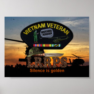 Vietnam Nam War LRRPS Veterans Vets Patch Poster