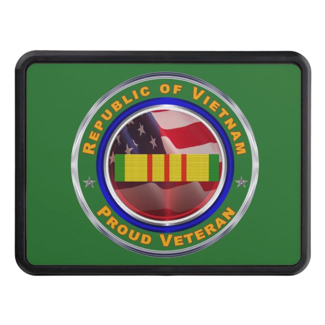 Vietnam Proud Veteran   Trailer Hitch Cover (Front)