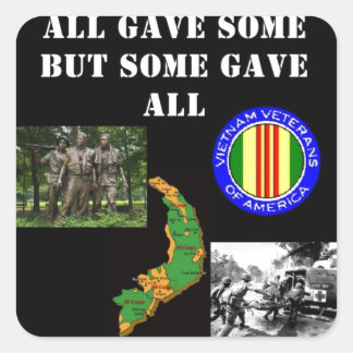 Vietnam Remembrance Square Sticker