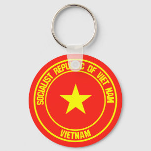 Vietnam Round Emblem Keychain
