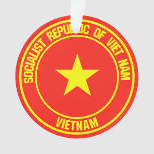 Vietnam Round Emblem Ornament