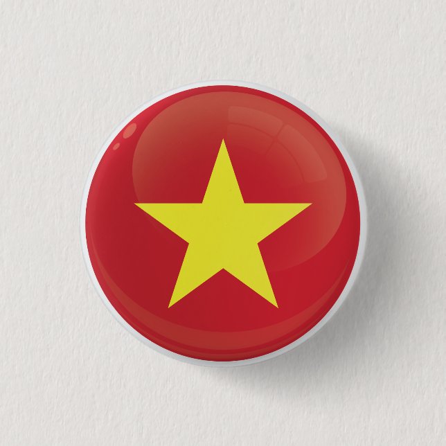 Vietnam Round Icon Flag  1 Inch Round Button (Front)