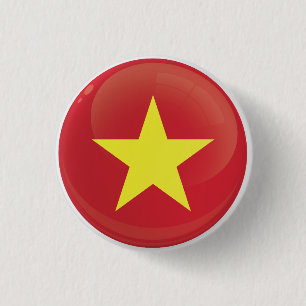 Vietnam Round Icon Flag  1 Inch Round Button