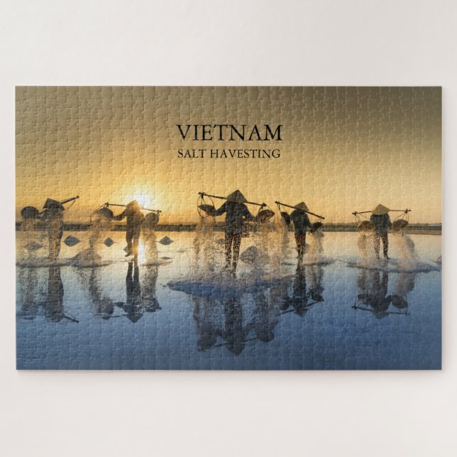 Vietnam Salt Harvesting Jigsaw Puzzle (Horizontal)