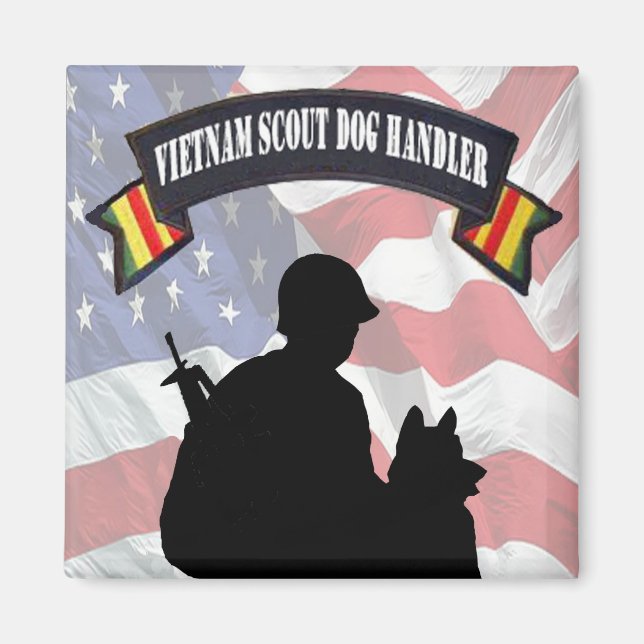 Vietnam Scout Dog Handler Magnet (Front)