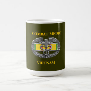 Vietnam Service Ribbon Background CMB Mug