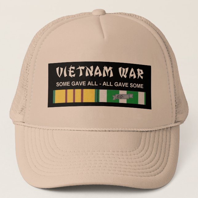 VIETNAM SERVICE RIBBONS - VET TRUCKER HAT (Front)
