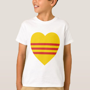 Vietnam (South) Flag Heart T-Shirt