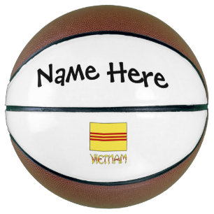 Vietnam South Vietnamese Flag Tiled Black Personal Basketball