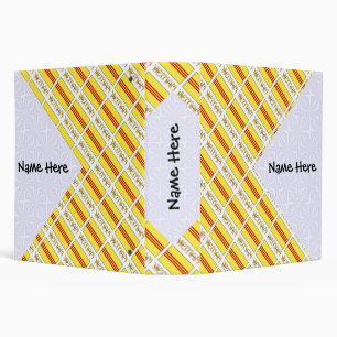 Vietnam South Vietnamese Flag Tiled Black Personal Binder