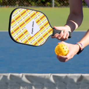 Vietnam South Vietnamese Flag Tiled Personalized  Pickleball Paddle