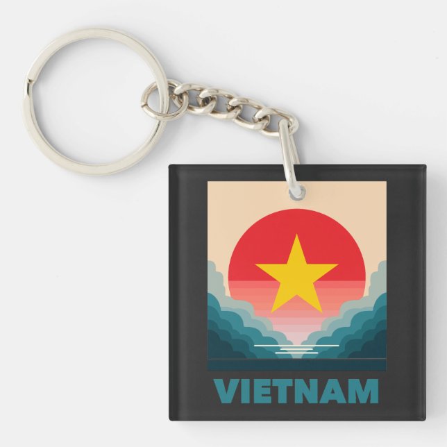 Vietnam Southeast Asia Keychain (Front)