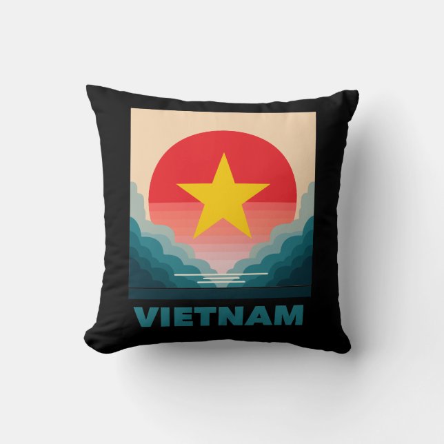 Vietnam Southeast Asia Throw Pillow (Front)