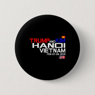 Vietnam Suummit Kim And Trump T Shirt 2 Inch Round Button