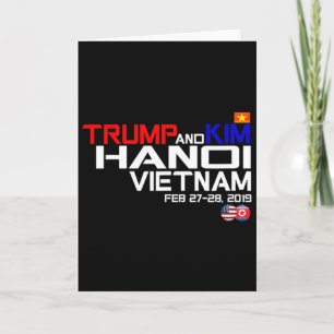 Vietnam Suummit Kim And Trump T Shirt  Card