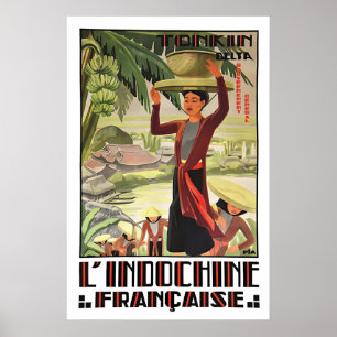 Vietnam Travel Art Tonkin Poster Print Asian Home