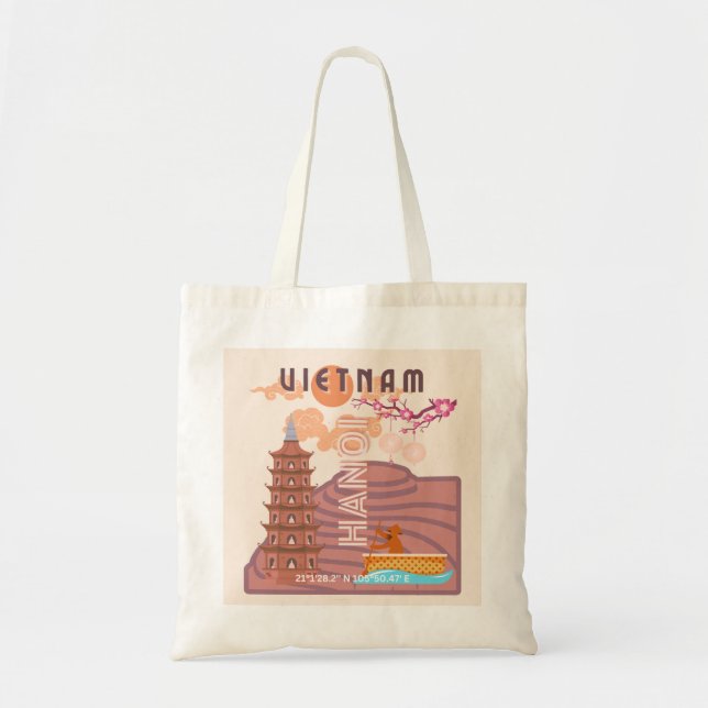 Vietnam Travel Art Tote Bag (Front)