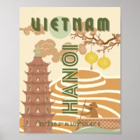 Vietnam Travel Art, Vintage