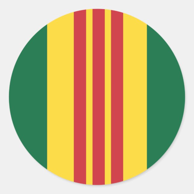 Vietnam Veteran Classic Round Sticker (Front)