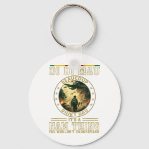 Vietnam Veteran Di Di Mau, Vietnam War Memory, Mem Keychain