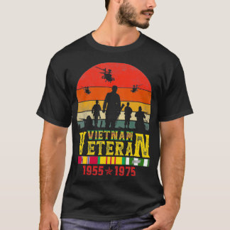 Vietnam Veteran helicopter Bell UH1 Huey Vintage T-Shirt